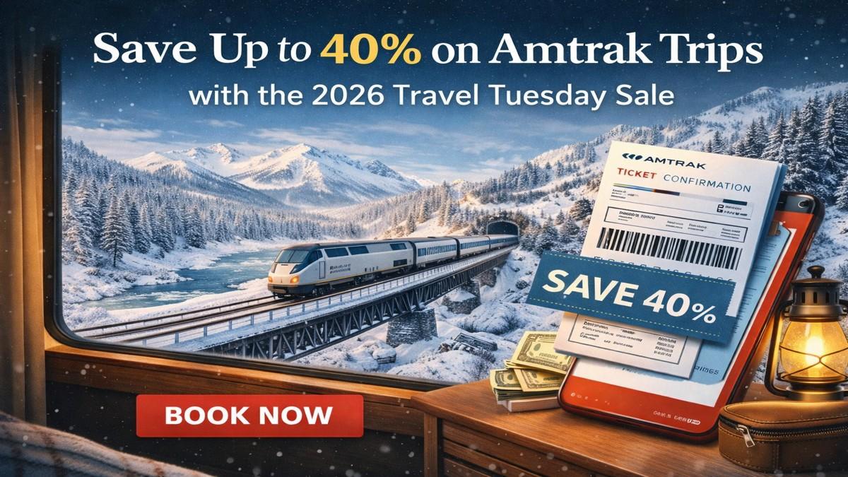 Save Up to 40% on Amtrak Trips with the 2026 Travel Tuesday Sale