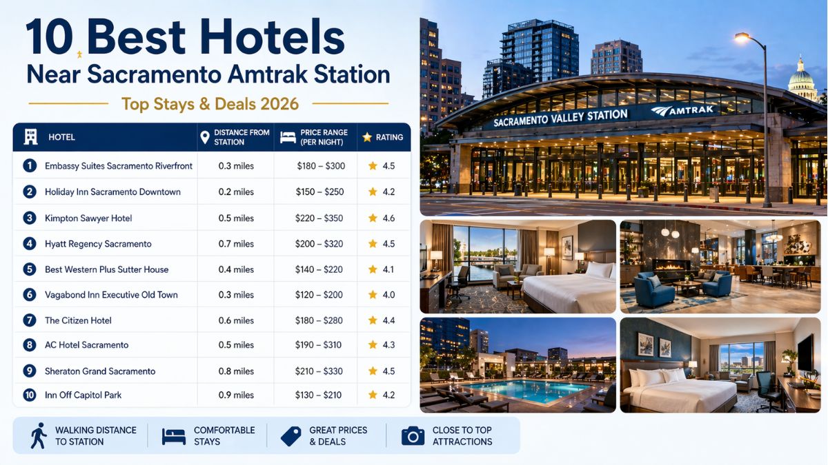 10 Best Hotels Near Sacramento Amtrak Station (Top Stays & Deals 2026)