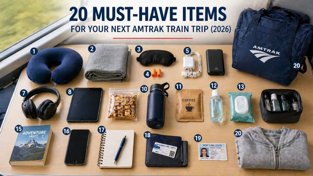 20 Must-Have Items for Your Next Amtrak Train Trip (2026)