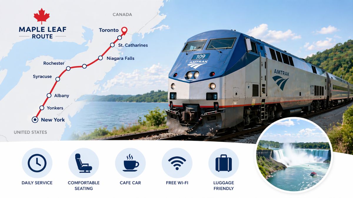 Amtrak Maple Leaf Train Route – Stops, Schedules & Amenities (2026)
