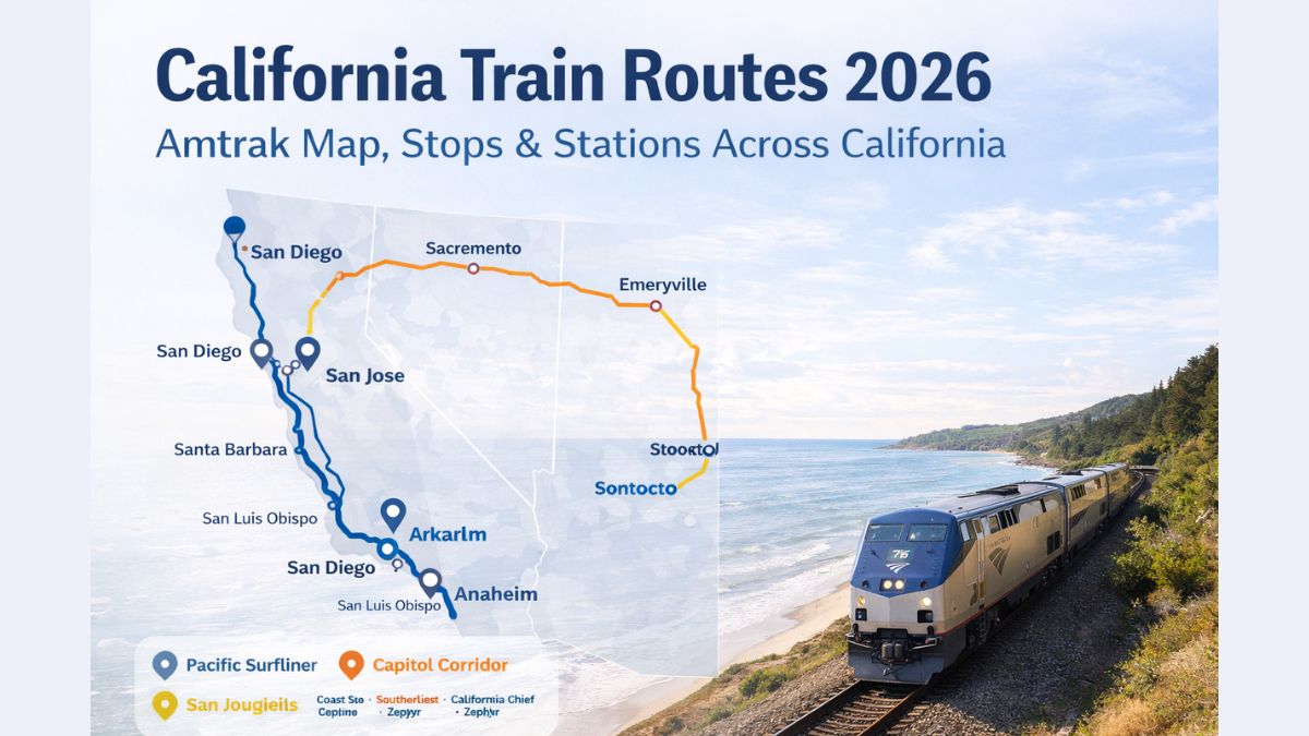 California Train Routes 2026: Amtrak Map, Stops & Stations Across California