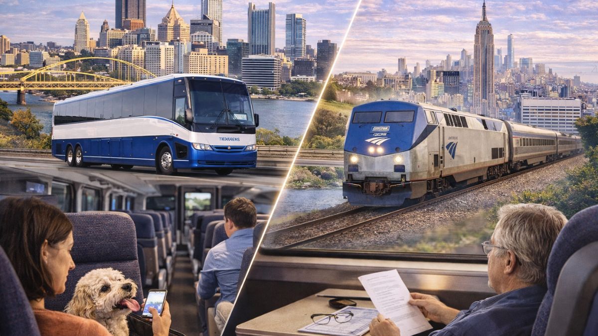How to Travel from Pittsburgh to New York by Bus and Amtrak Train