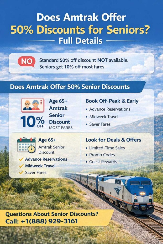 Senior discounts on Amtrak fares explained

