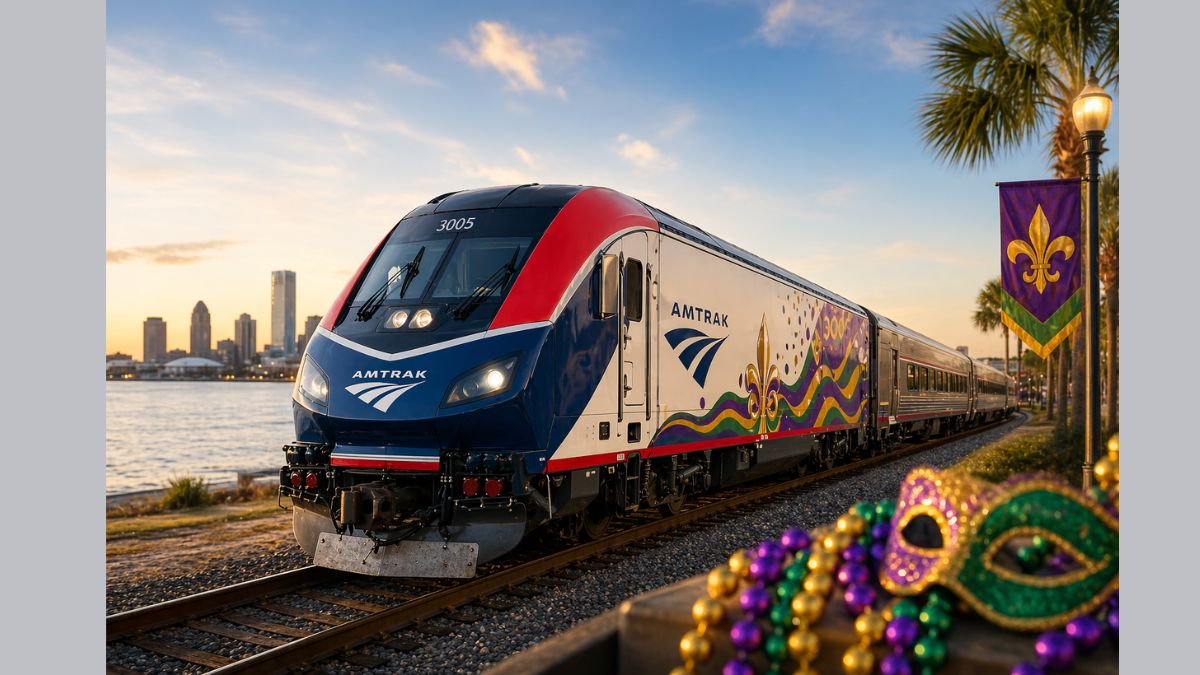 The FIRST Train on Amtrak’s Mardi Gras – Amtrak’s NEWEST Service