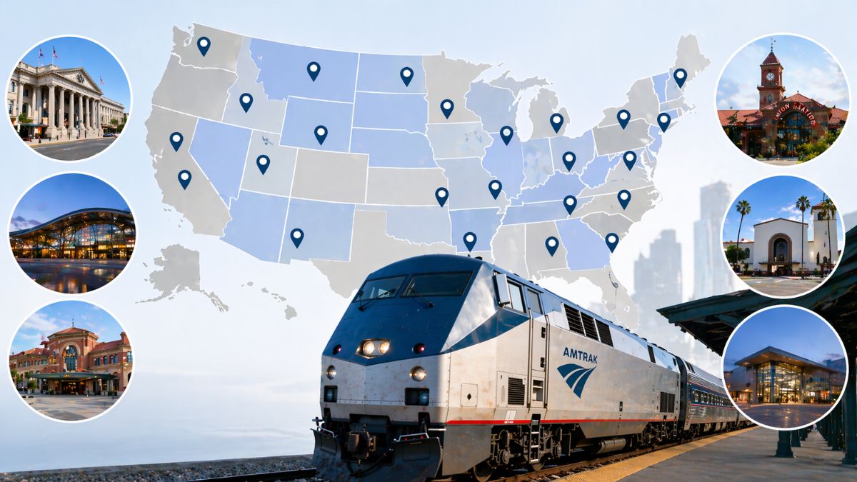 What is the most popular Amtrak station in each state (2026)